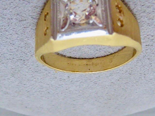 RARE 14k K YELLOW GOLD FILLED NEW OLD STOCK 70’S SIZE 12.75 SOLITAIRE RING