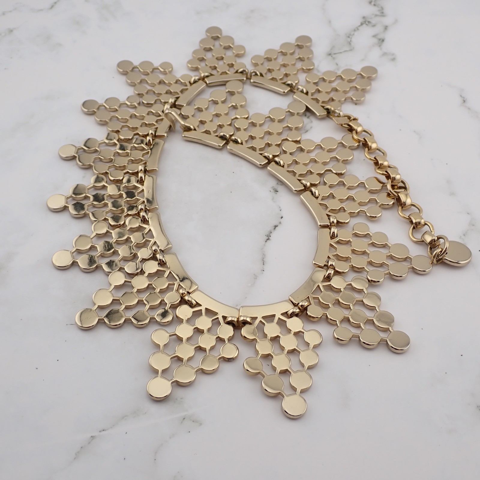 VTG Rare Monet 1954 Portico Starburst Mini Disk Triangle Necklace Bracelet Set