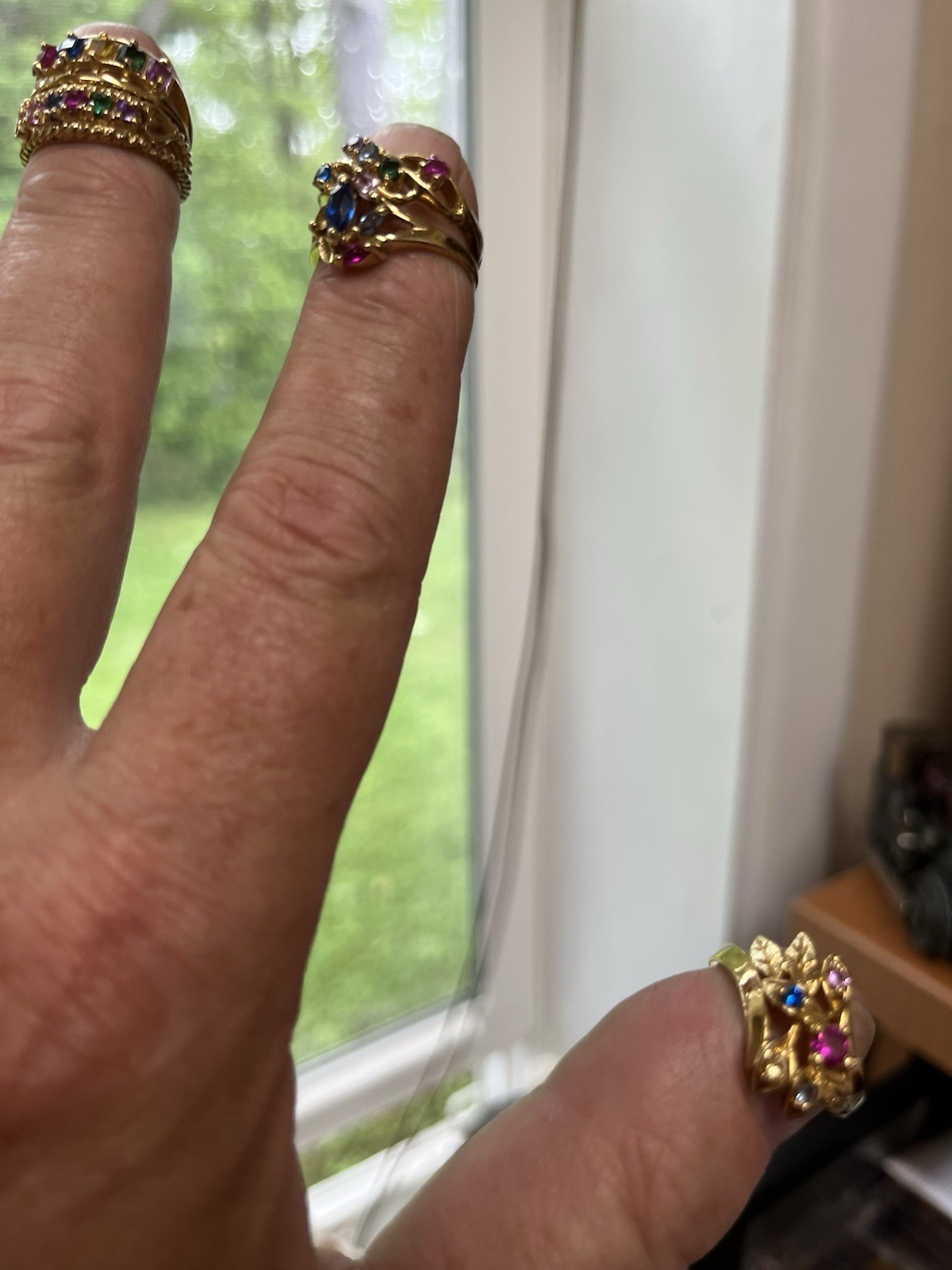 Birthstone Mothers Sample Ring Gold Tone – Lot of 24 – Sold As Is