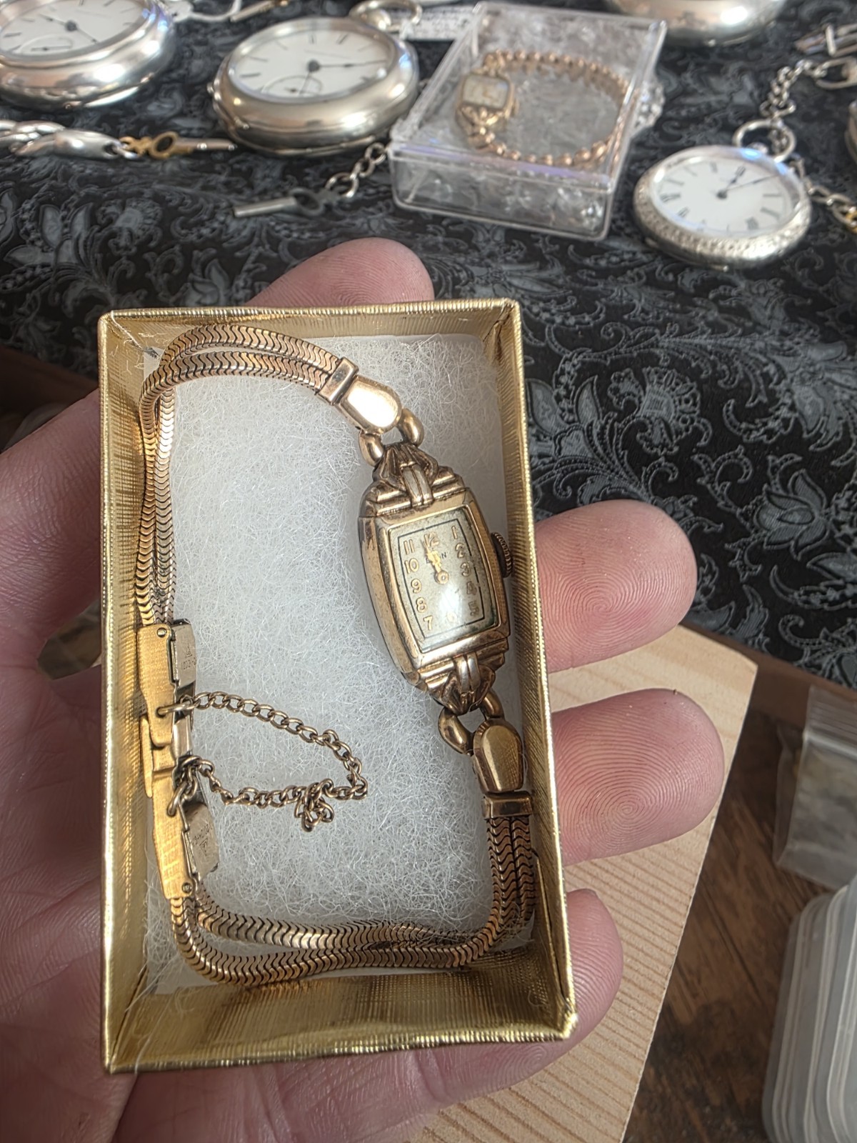 Vintage Lady Elgin Wristwatch & 12k 1/20 Gold Filled Bracelet Clasp Very Nice!