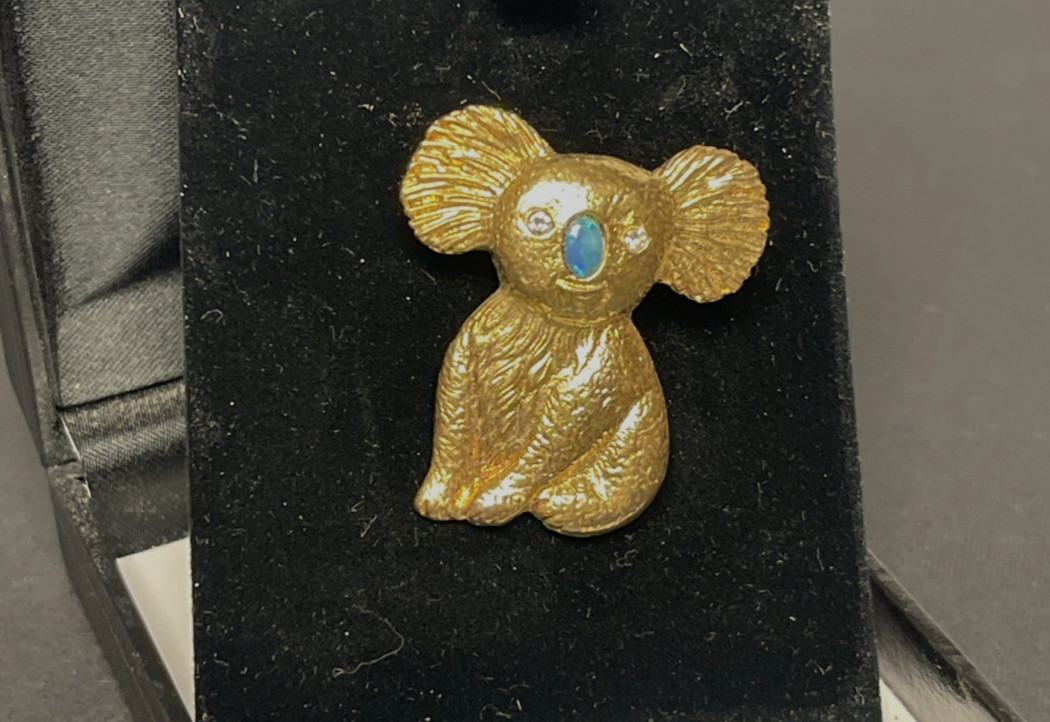 Koala Bear Brooch “Opal World” Kuranda Australia