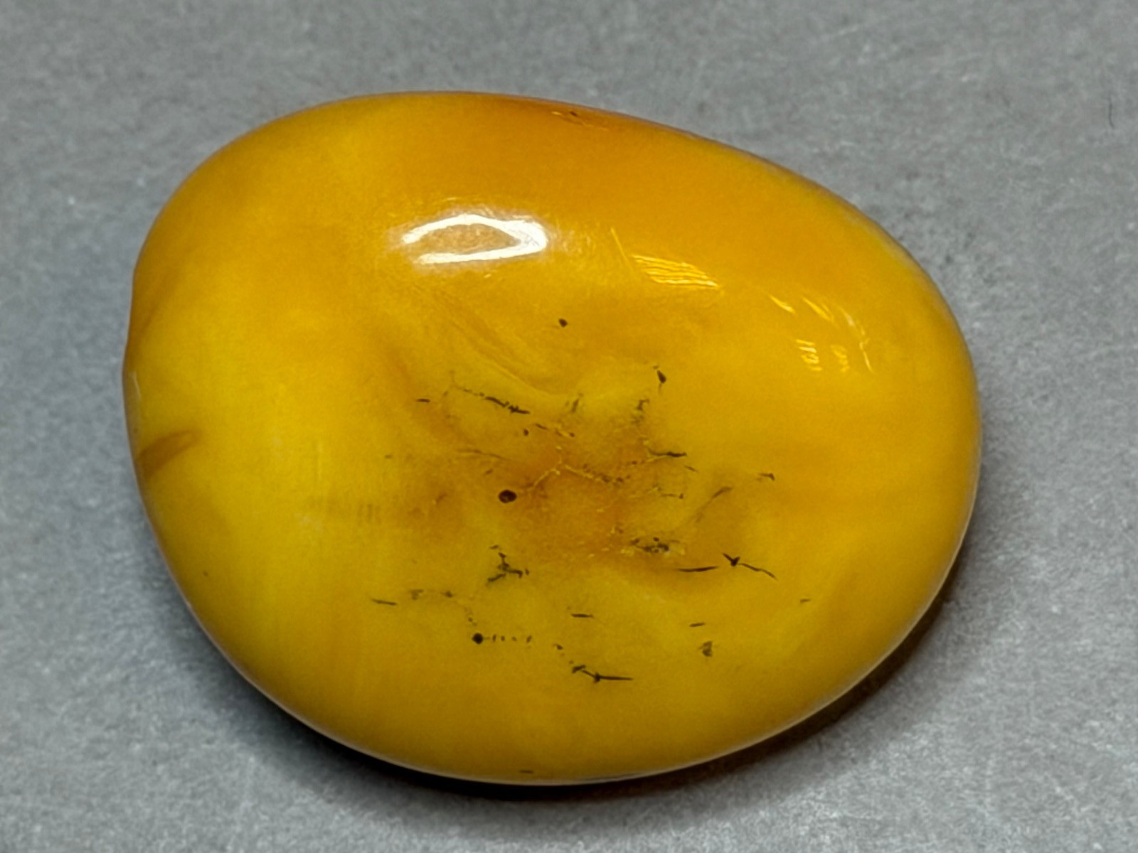 NATURAL OLD ANTIQUE YELLOW BUTTERSCOTCH BALTIC AMBER BEAD 5,4 gr