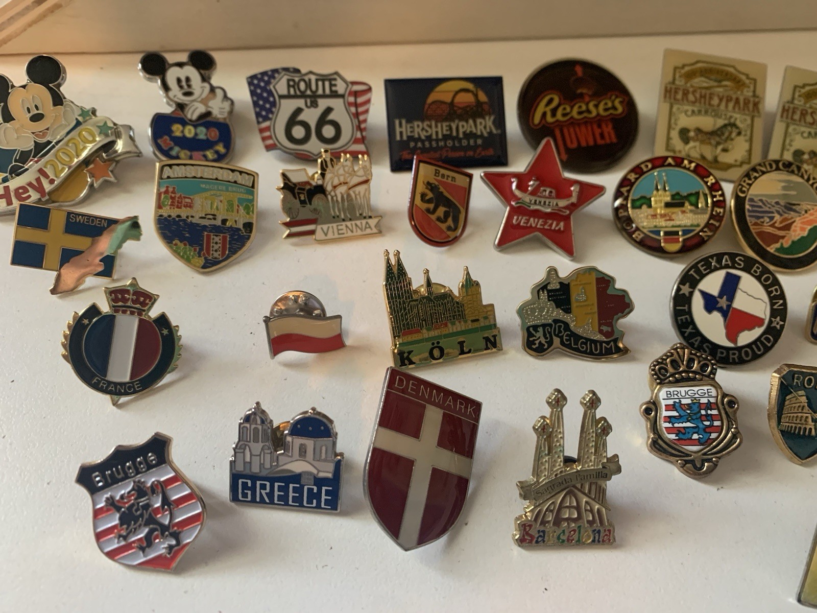 Vintage Pins Collection From Around The World