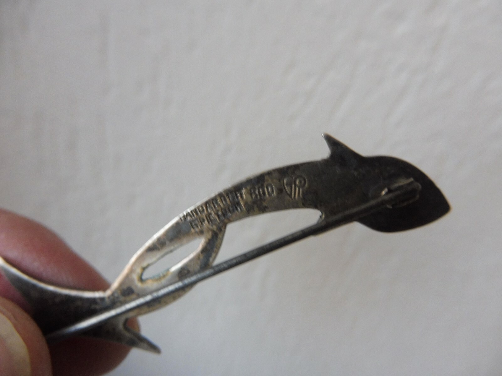 Beautiful, Old Brooch, 800 Silver, Art Nouveau, Signed: G.Pietson, 7.2Cm, GP