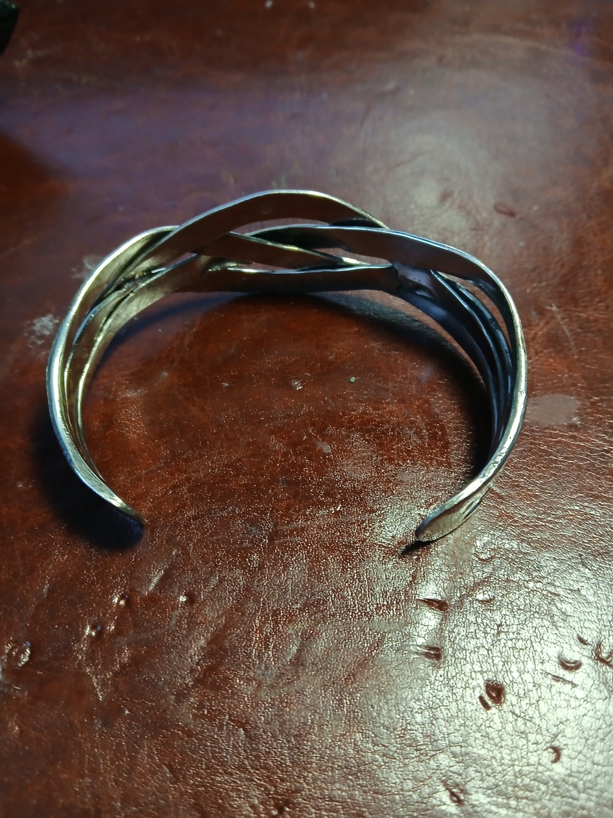 Vintage Braided cuff bangle. untested, unknow origin.