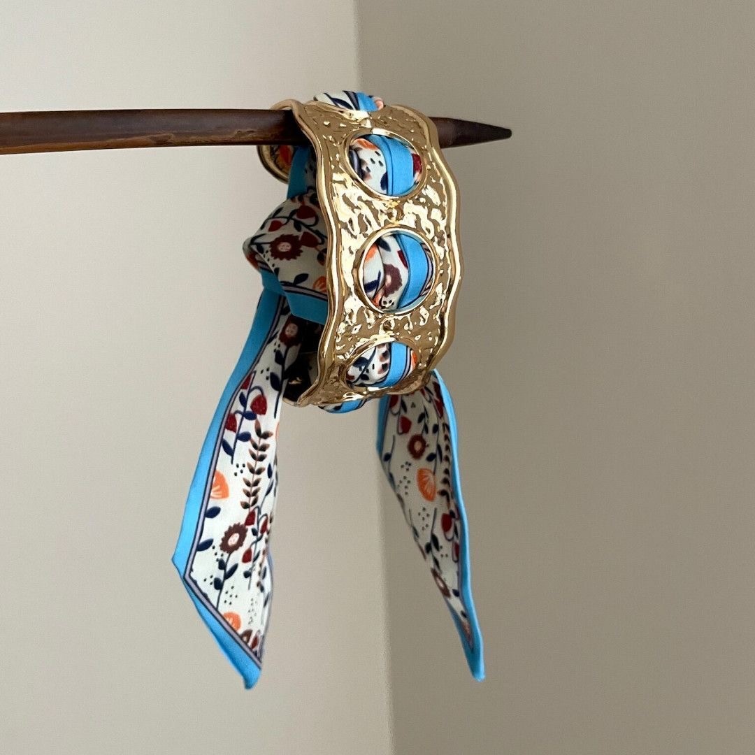 Vintage Silk Scarf Bracelet