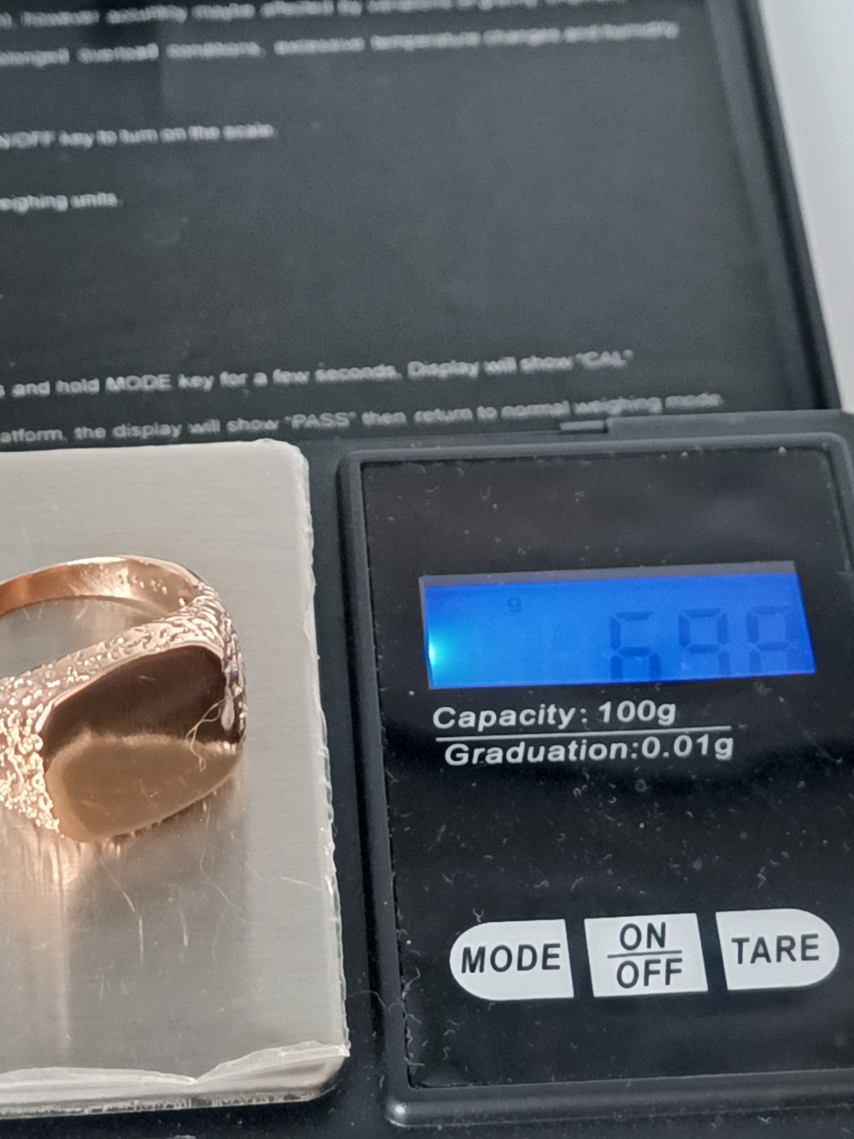 Vintage 1990-s 14 Ct Rolled Gold Solid Ring Size UK V 1/2 US 11- Hallmarked!!