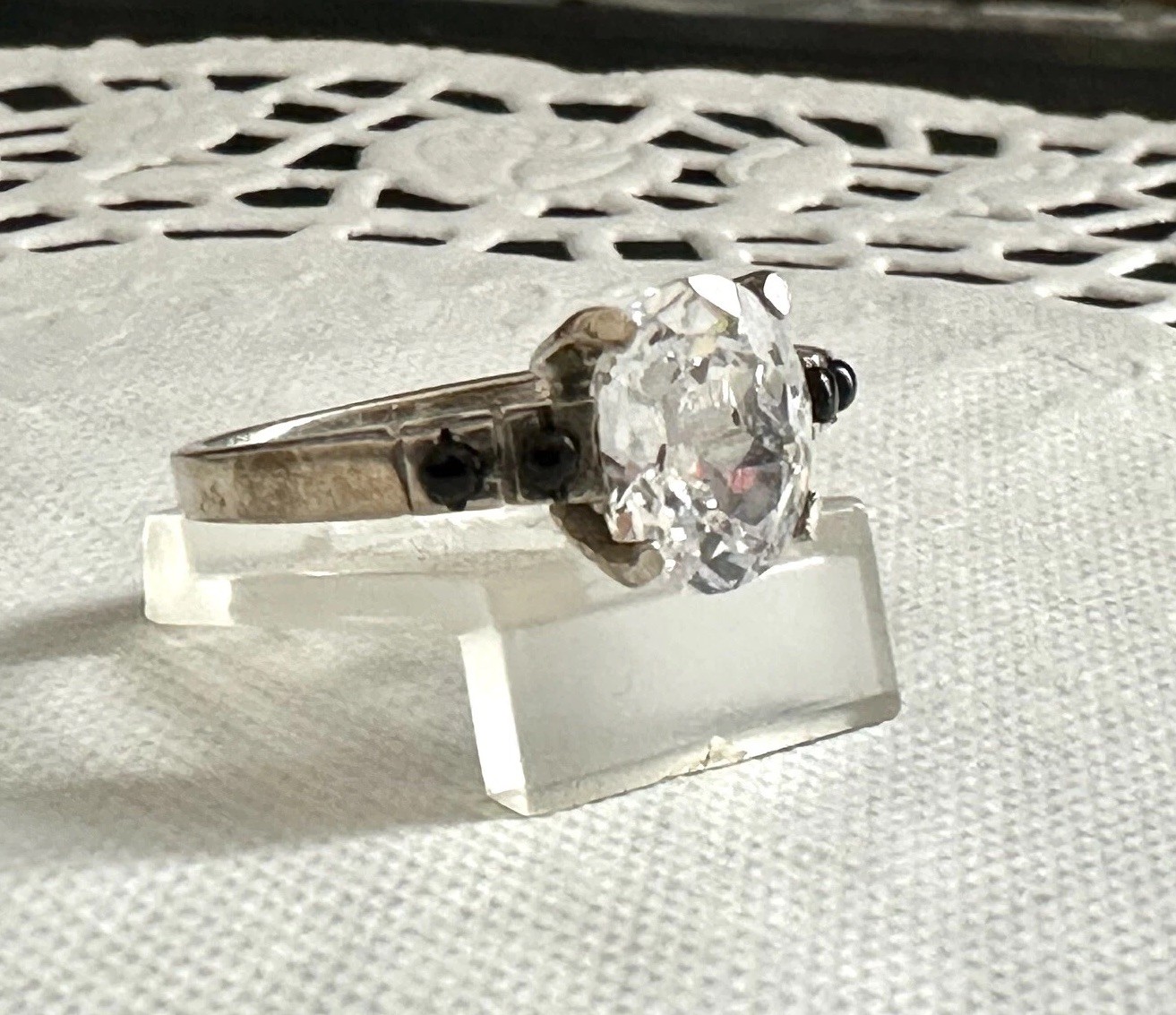 Sterling Silver 925 Wedding Band Designer CZ Bridal Engagement Band Ring