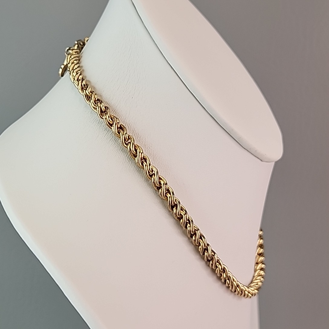 Vintage Christian Dior Rope Chain Necklace 4mm SHORT 15″
