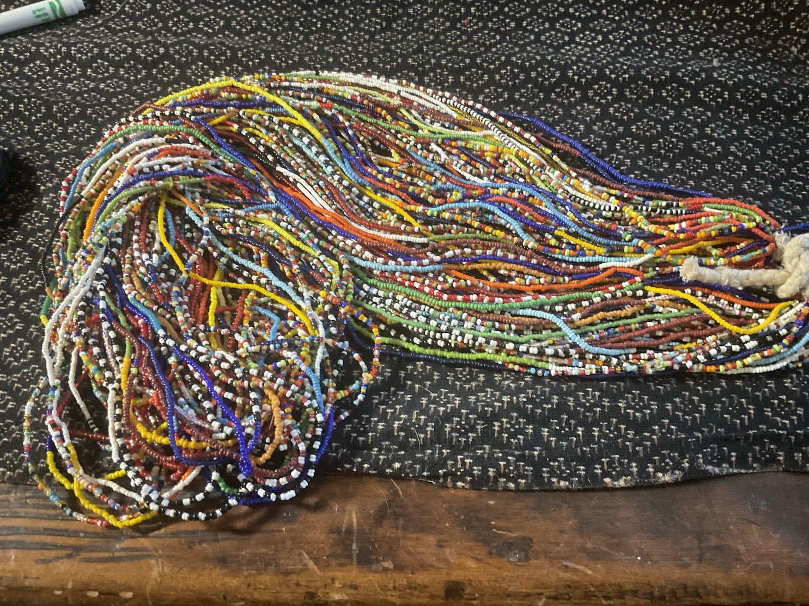 Antique Seed Bead Bunch Necklace .50 Strands