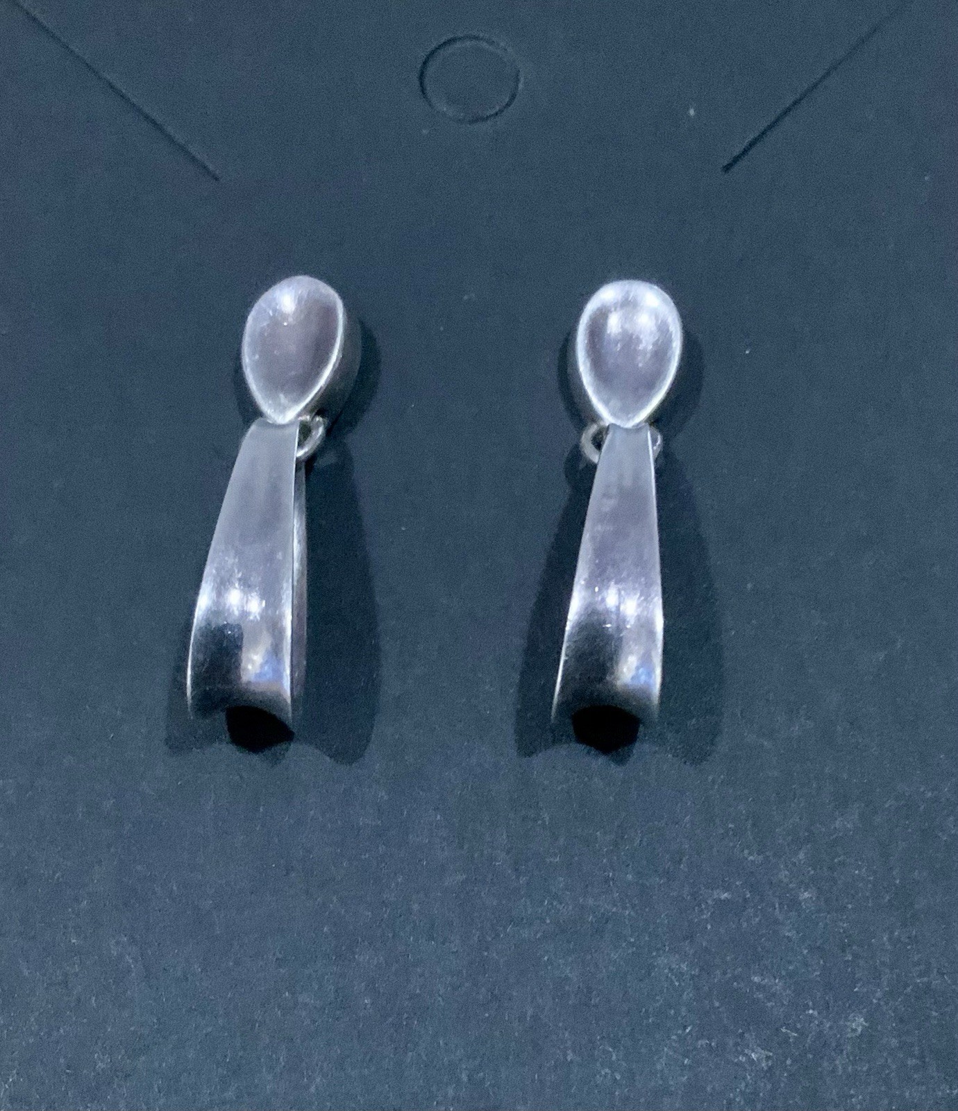 VINTAGE PAUL LOBEL ? STERLING SILVER MODERNIST DESIGN MID CENTURY EARRINGS