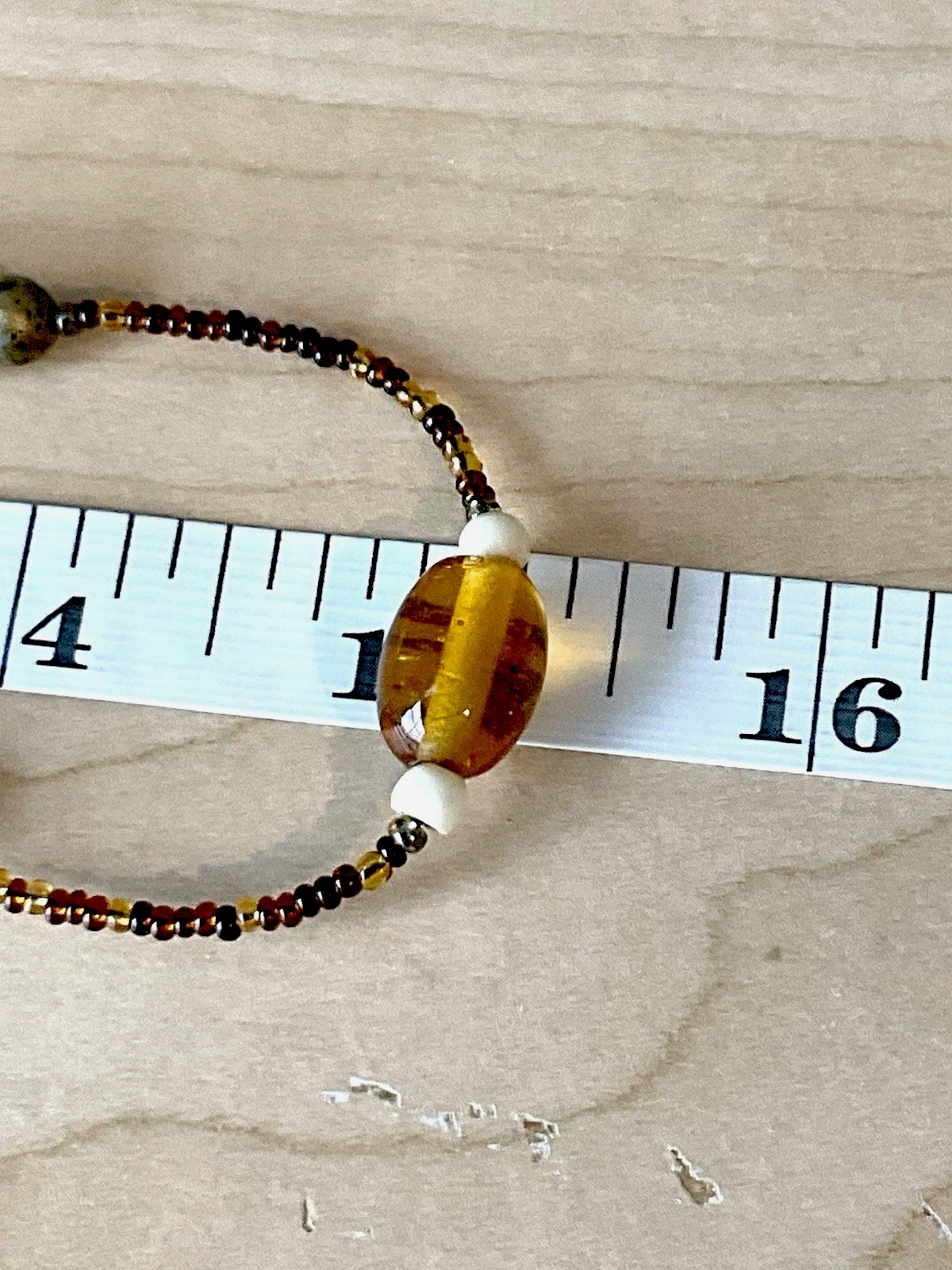 Napier Glass Beaded Necklace- Silver Tone- 30 In Length- Very Good Condition