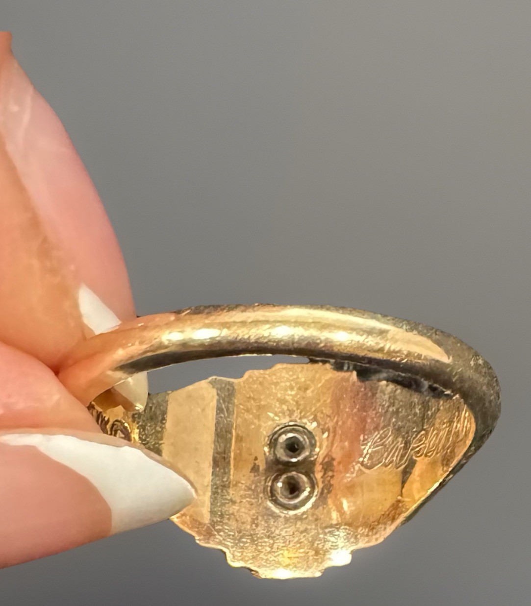 Vintage 1983 Josten’s Classic Mother Of Pearl 10k Yellow Gold Class Ring 6.5 EUC
