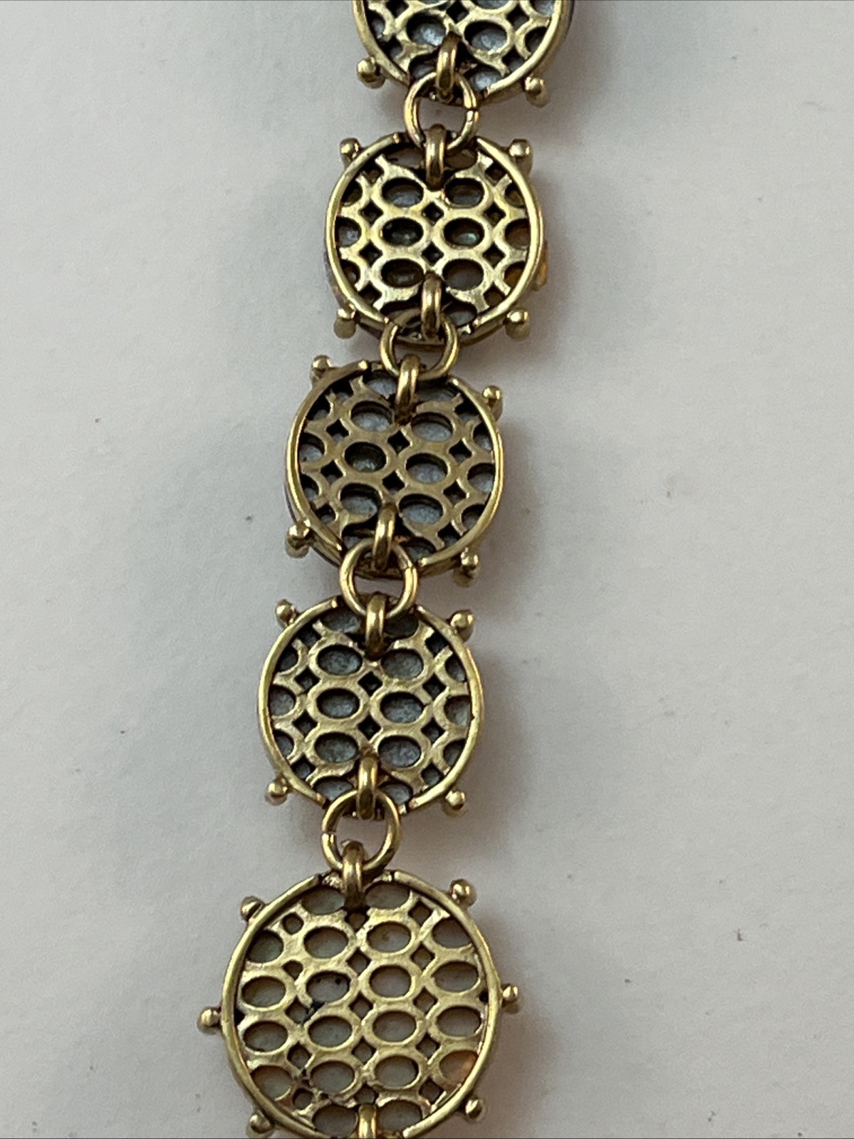 MONET Gold Tone Golden Brown Adjustable 17″-19″ Necklace READ