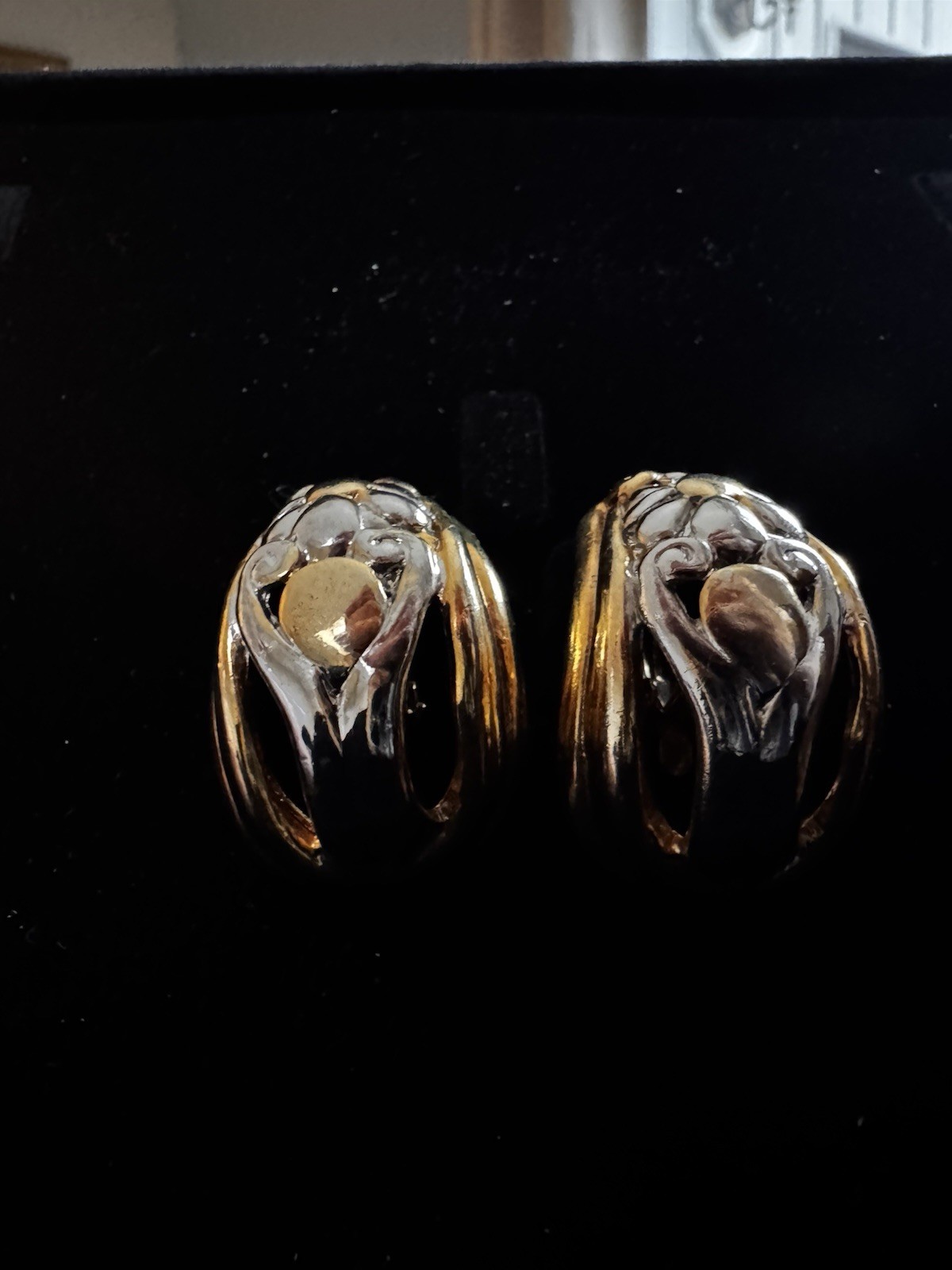 Vintage Gold-Tone Clip-On Earrings