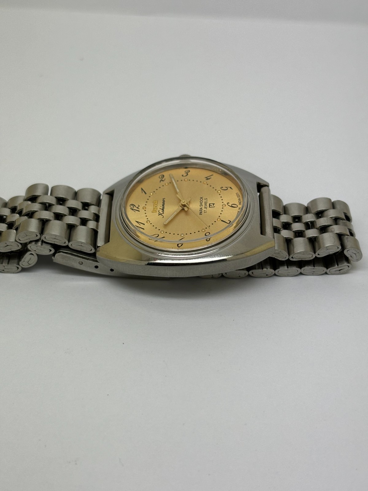 Vintage HMT Kohinoor Gold Dial Mechanical hand Winding Transparent Back Case