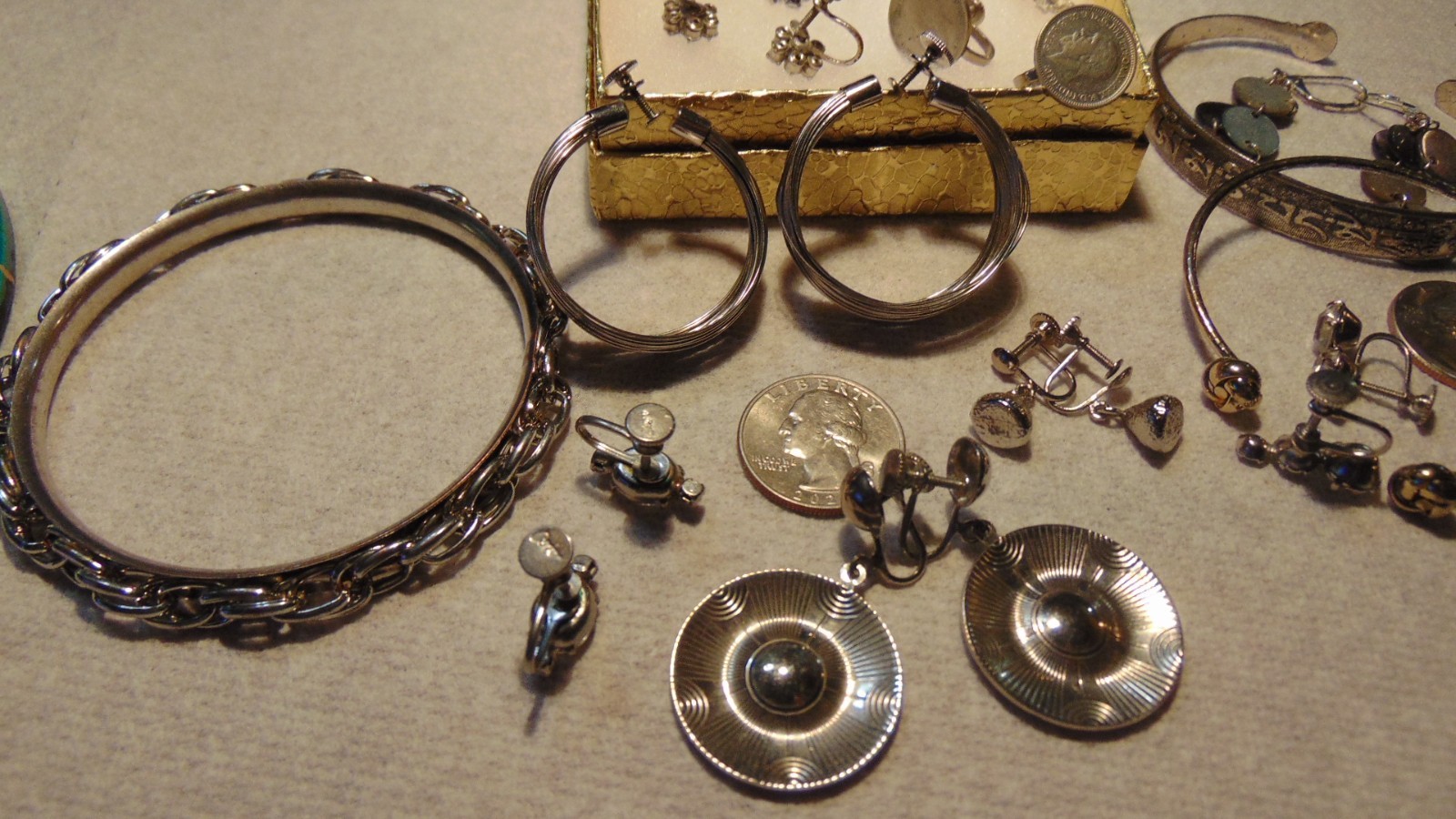 Vintage, Junk Drawers, Costume Jewelry Lot, All Wearable No Missing Stones