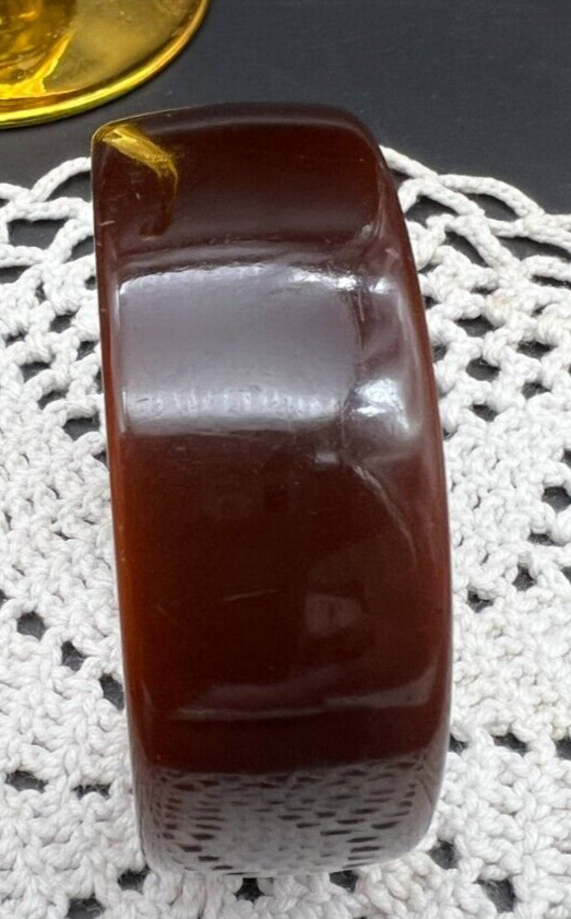 Vintage Burgandy Bakelite Bangle Bracelet Tested 30g