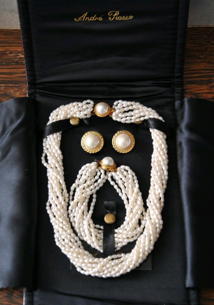 Vintage Andre Piasso Freshwater Pearl Suite