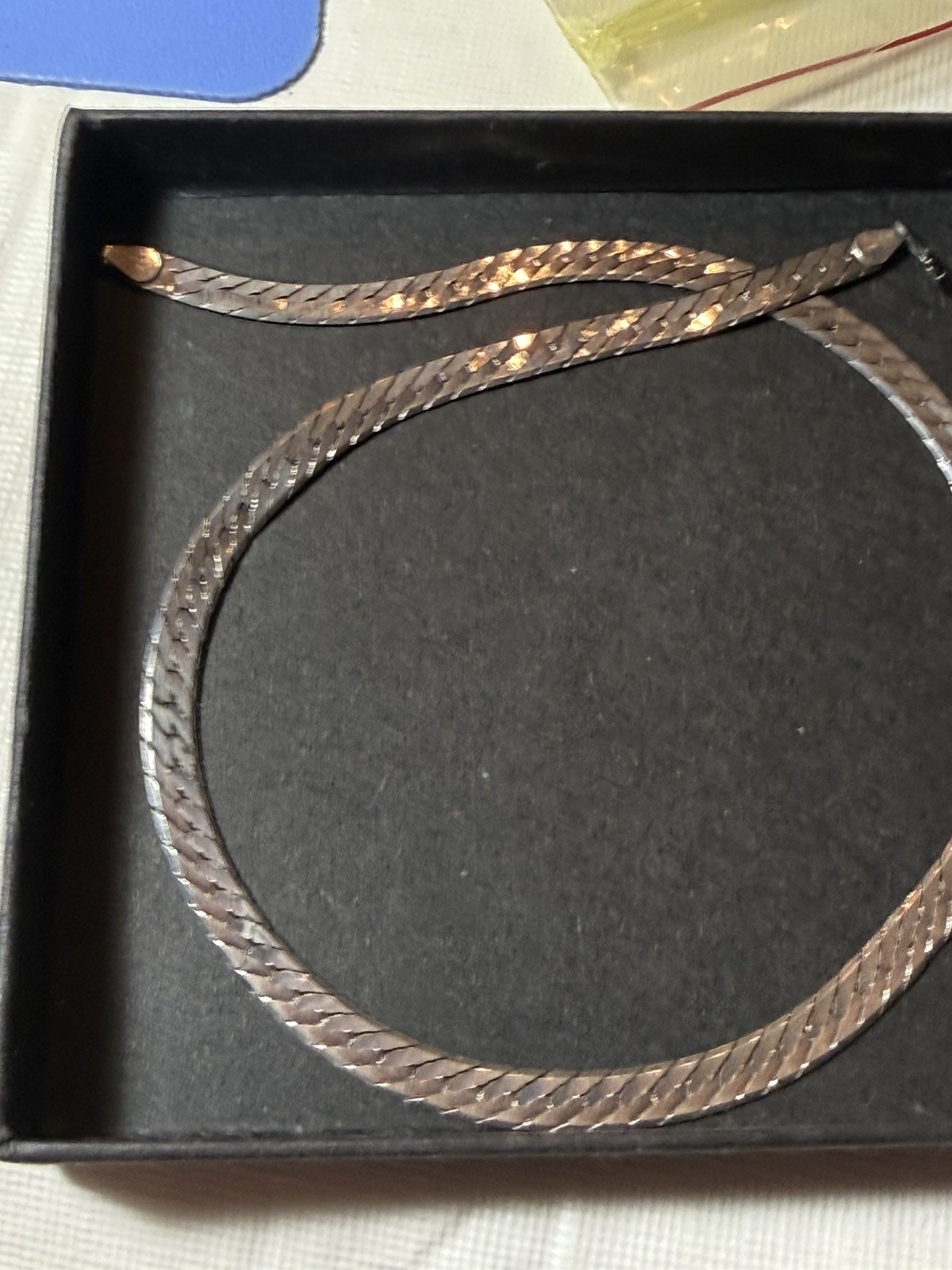 Vintage Sterling Silver Herringbone Chain 16” 4 mm wide 17 g