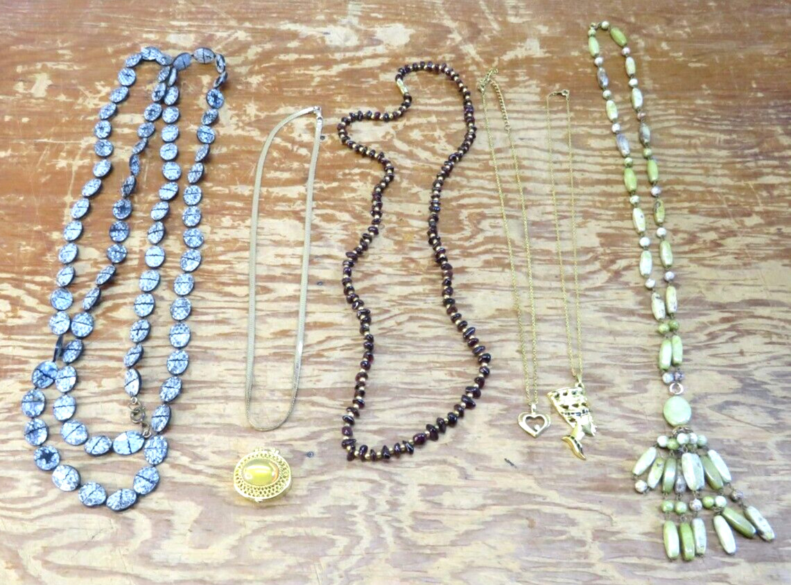 Vintage Jewelry LOT of 7 Stones Gold Assorted Sizes & Types
