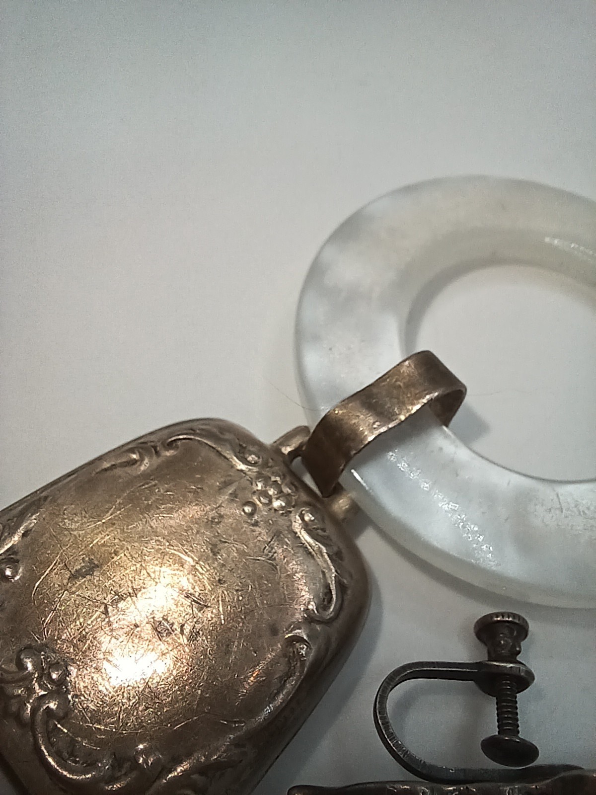 Lot Vintage Sterling Silver Jewelry for Repair cherub flower rattle webster 25g