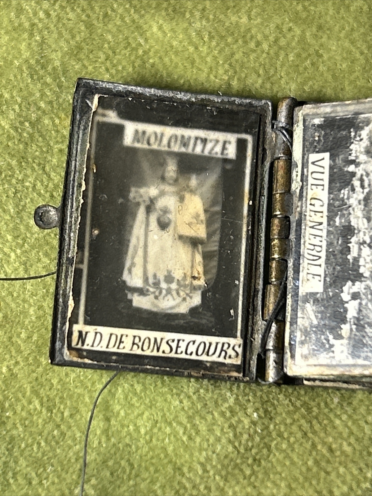 Vintage Silver French Monuments Pictures Book Tiny See Pictures Charm RARE