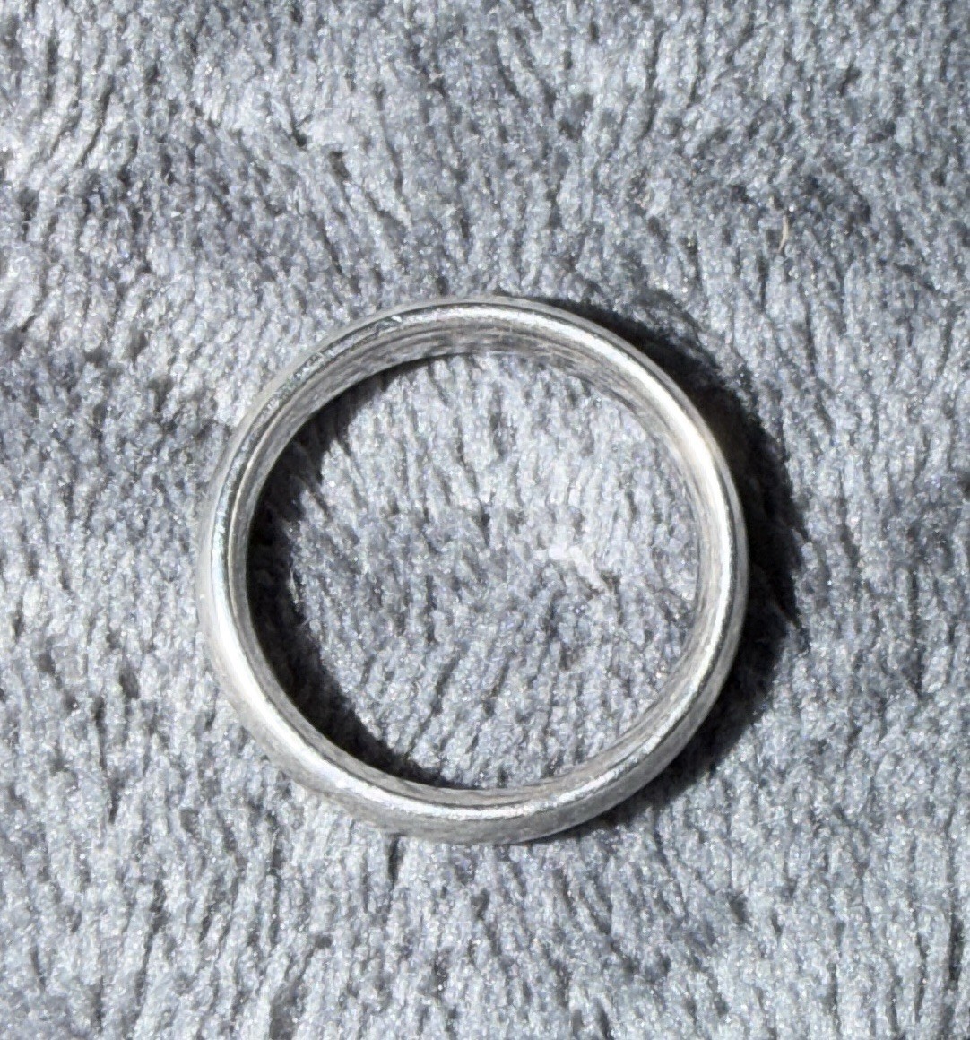 Vintage 925 Silver Band Ring Size 12 No Stone Round Pre-owned
