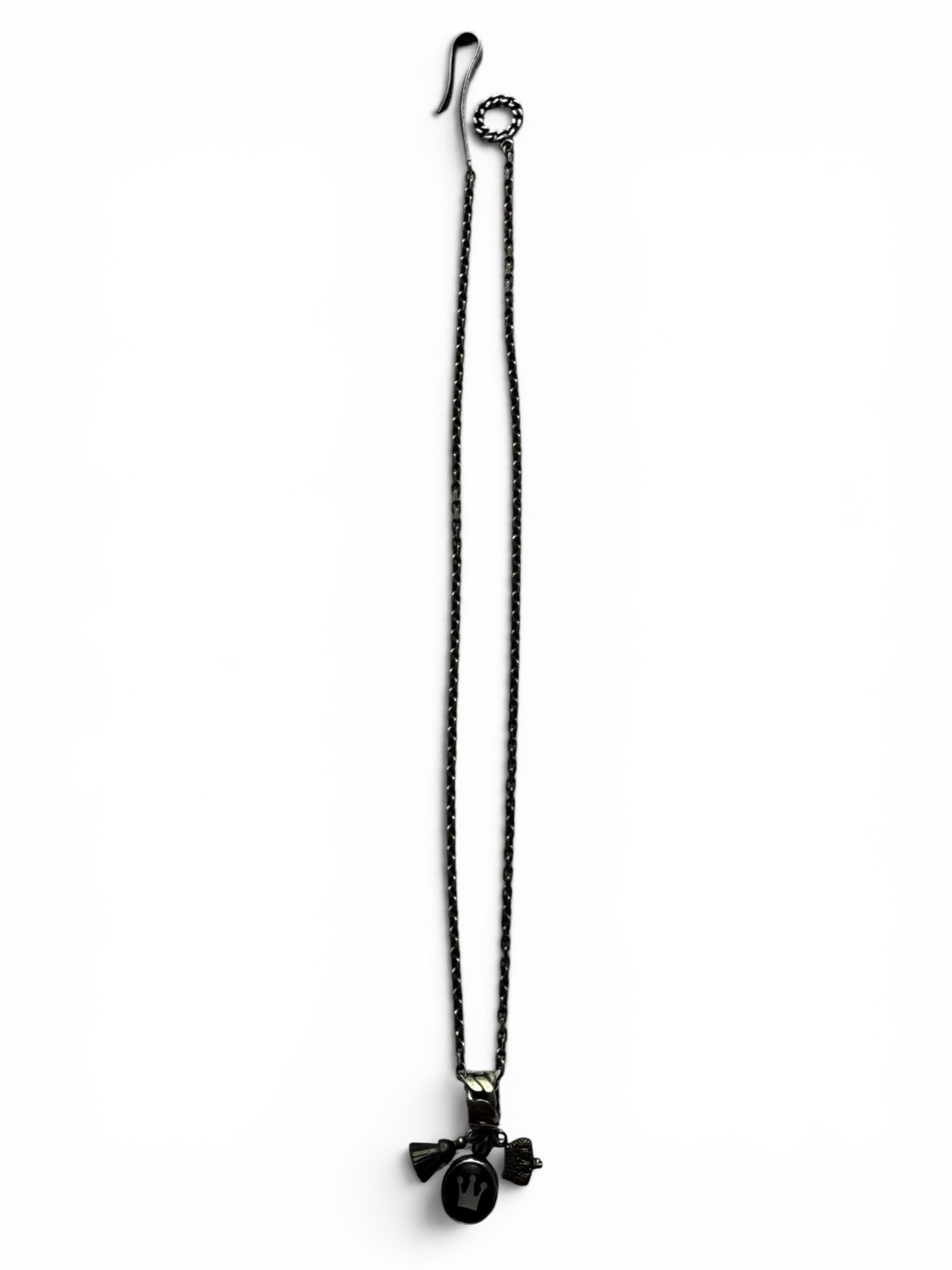 Diesel For Successful Living 925 Marked Charm Necklace Crown Pendant Y2K Mens