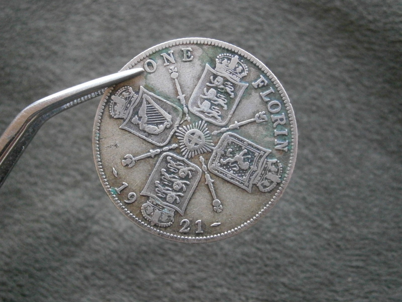 George V Florin Great Britain .500 Silver Coin ~ 1921 ~ 11.1g