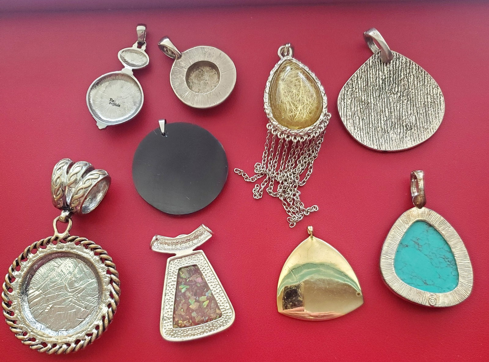 Vintage & Modern Large-Size Pendant Jewelry Lot Bohemian Style