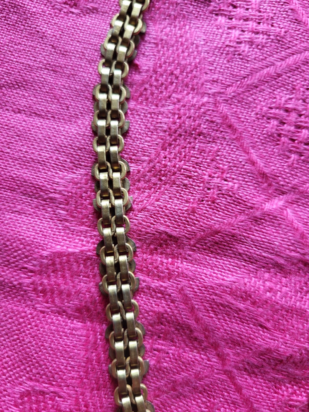 Antique Victorian Gold Filled Book Chain With Etruscan Charms OOAK