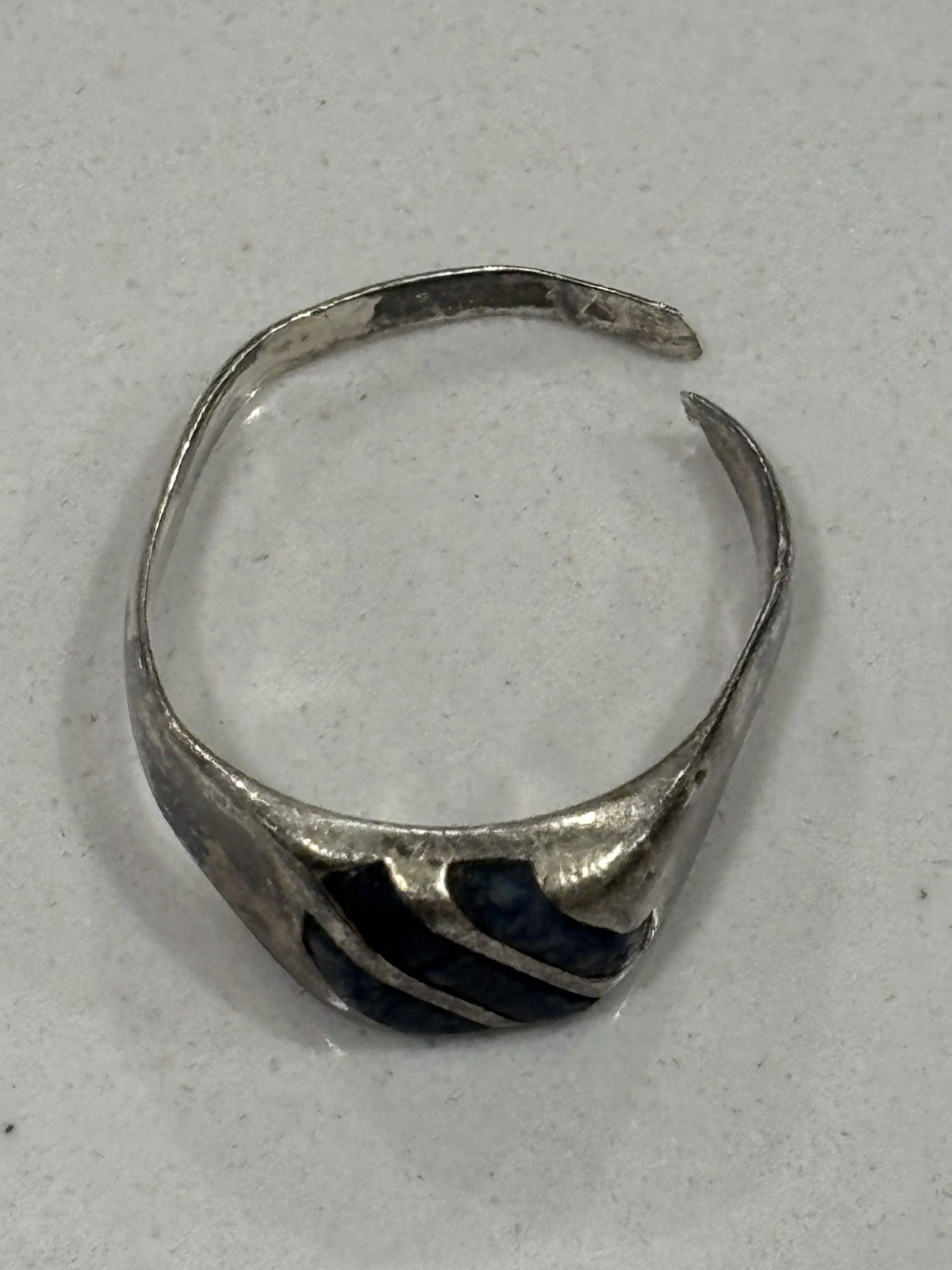 VTG Sodalite Sterling Silver 0.925 Men’s pinky