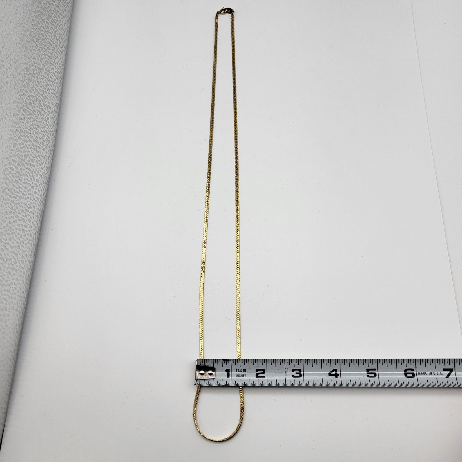 Vintage Trifari Gold Plated Simple Chain Necklace MCM Minimalist