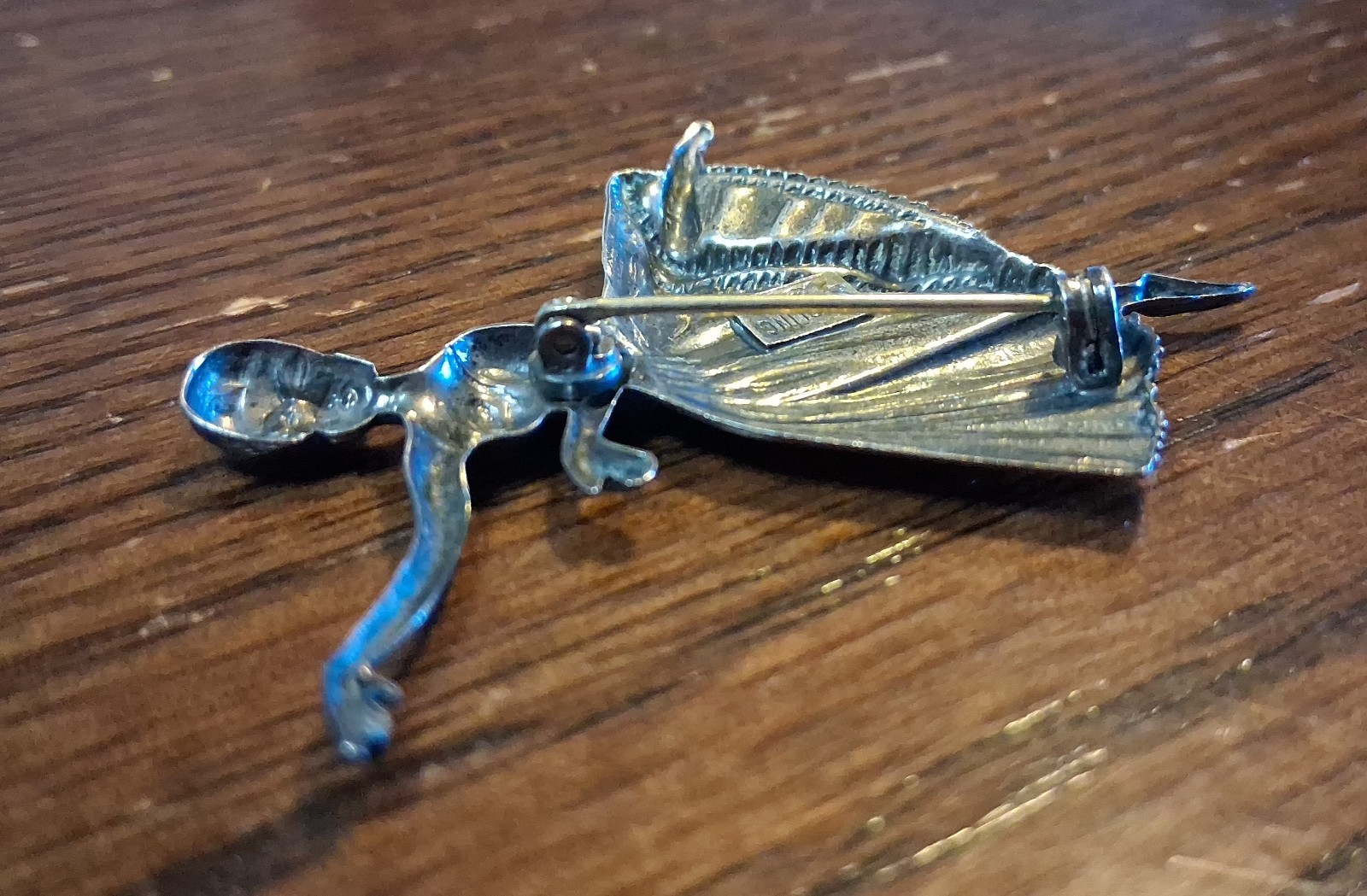 Vintage Lang Sterling Ballerina Dancer Brooch Pin 7g See Pics/Description
