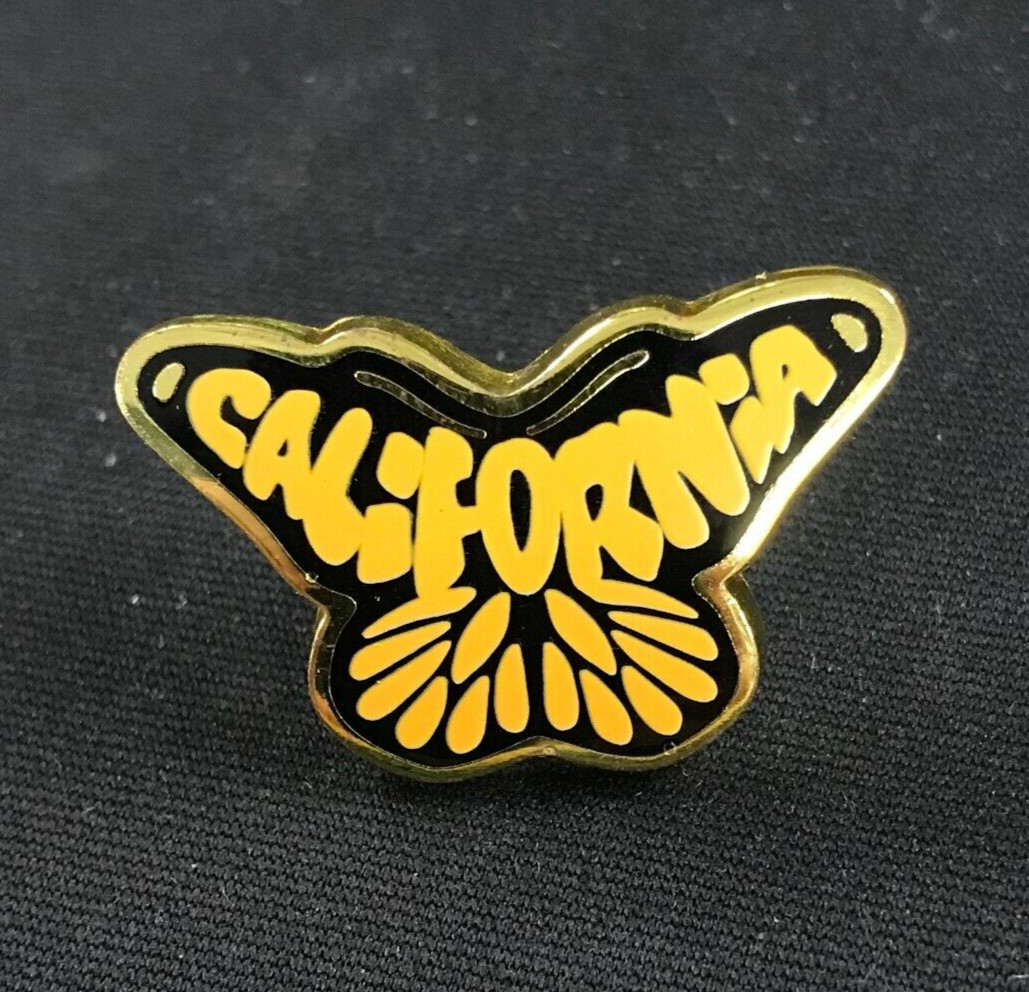 Life At Sea California Monarch Enamel Pin 1 1/4″ Butterfly Yellow & Black NICE!