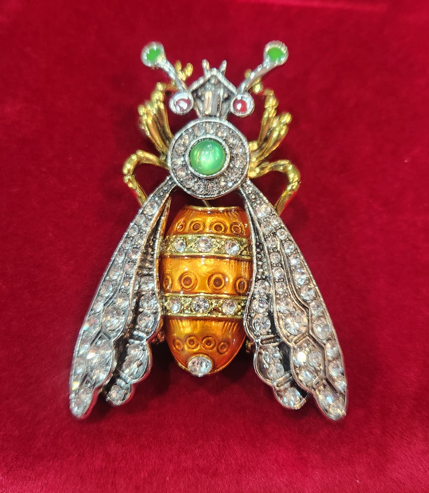 Intricate Designer Inspired Bee Brooch