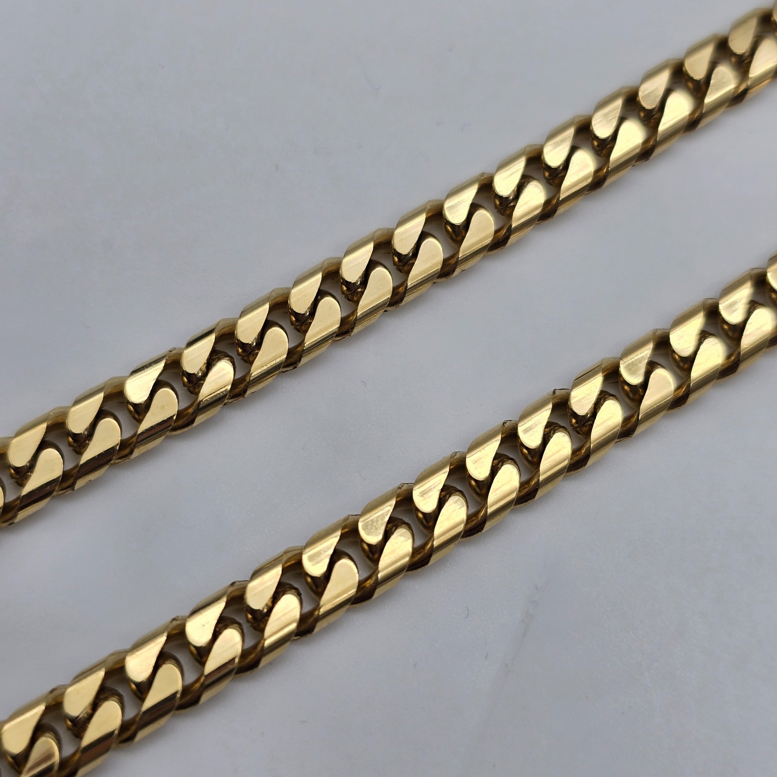 Givenchy 6.4 mm Cuban Curb Chain Link Gold Tone Necklace 24″