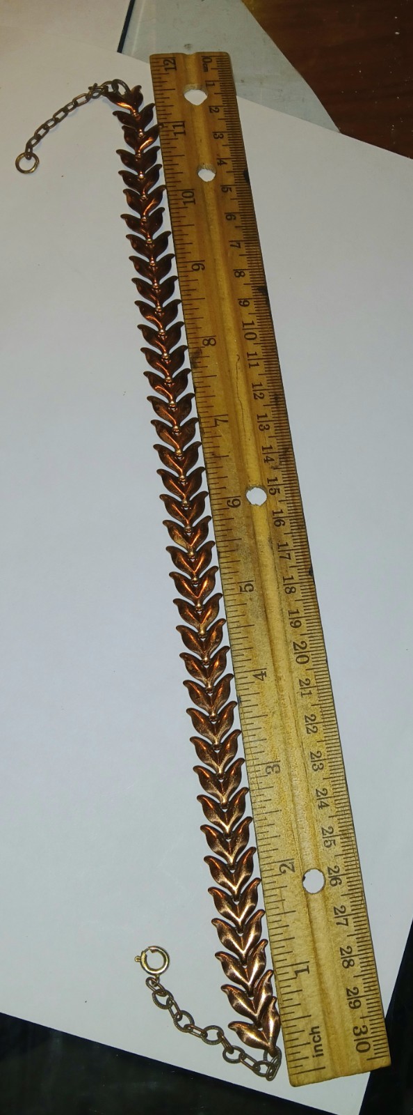 Copper linked arrows 14″ choker necklace vintage