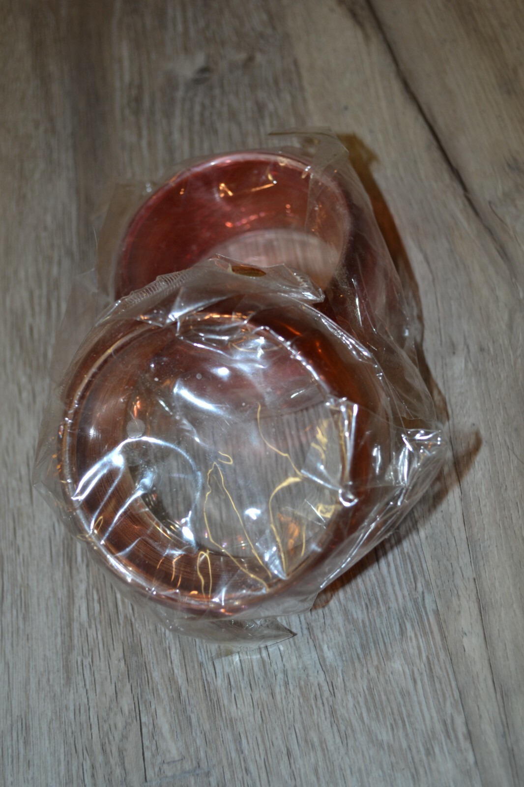 Lot of 2 Brown and Pink Tinted Thick Bracelets Plastic 3″