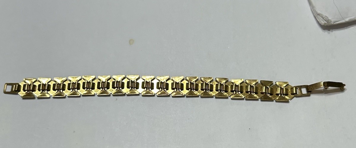 Vintage St Petersburg Florida Bracelet Souvenir Tourist Enamel Brass Plated