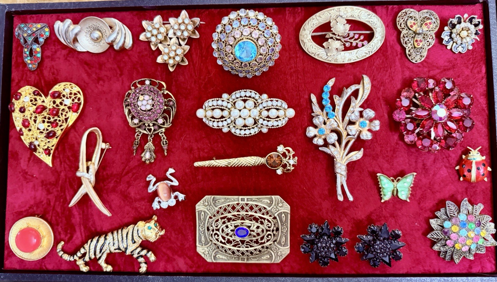 HUGE Vintage Mod Rhinestone Jewelry Lot High End Schreiner Weiss Eisenberg +