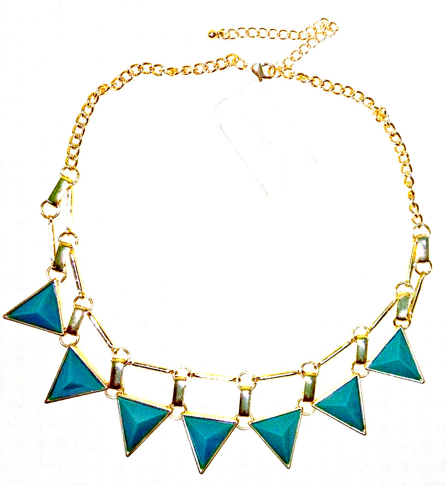 Vintage Cookie Lee Jade Green Necklace NWT 16-18″ Goldtone
