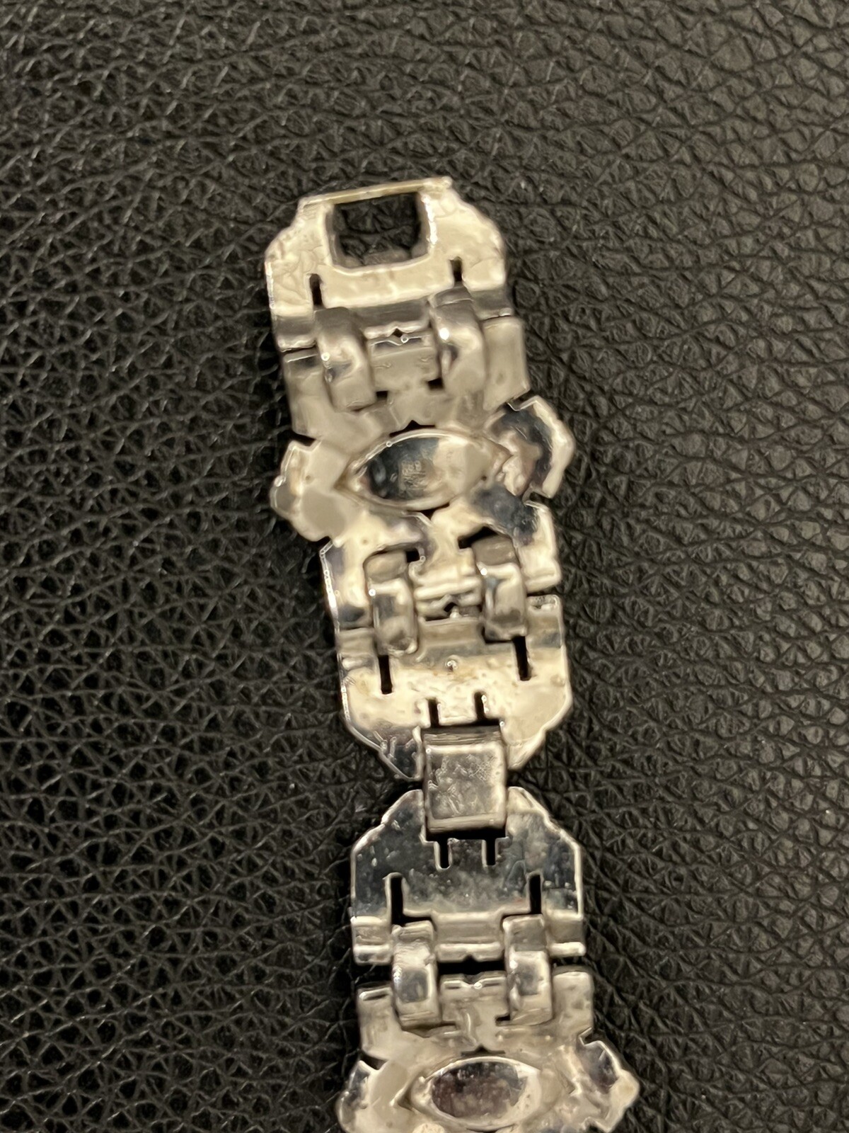 KTF TRIFARI 1930’S BRACELET Art Deco Wide Pave CLEAR Rhinestone Baguette 7.25