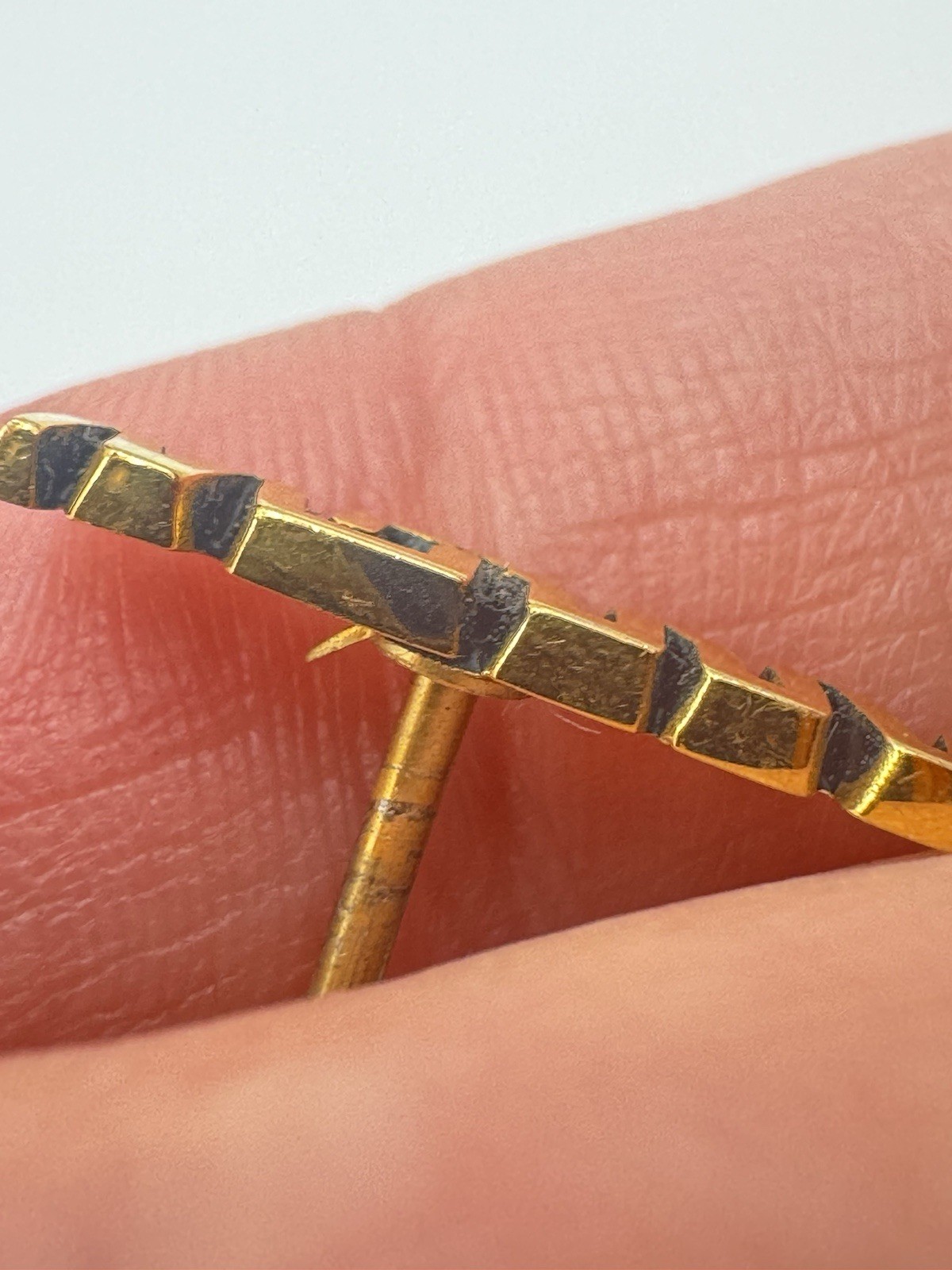 Unknown Vintage 14k Gold Lapel Pin 📌 Stamped Interesting 0.94gr Marked