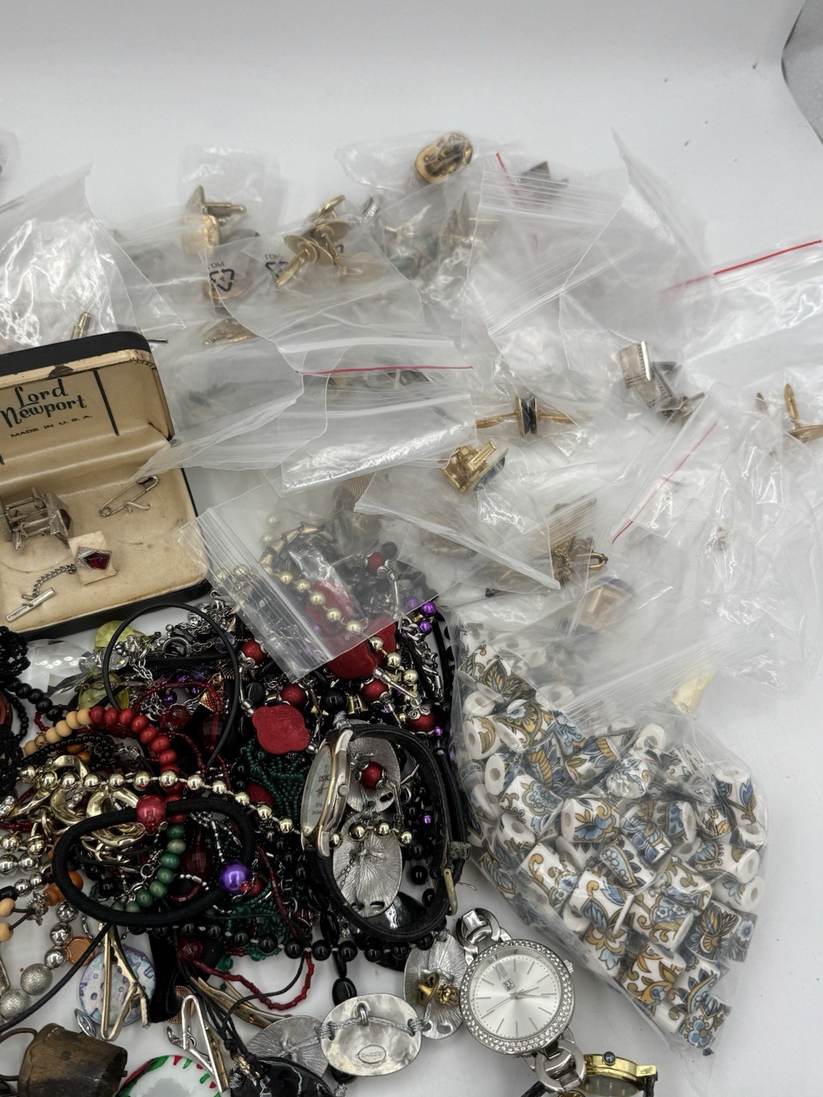 10 Lbs Vintage To Now Jewelry Lot Costume Estate Unsearched Watches Cuff Links