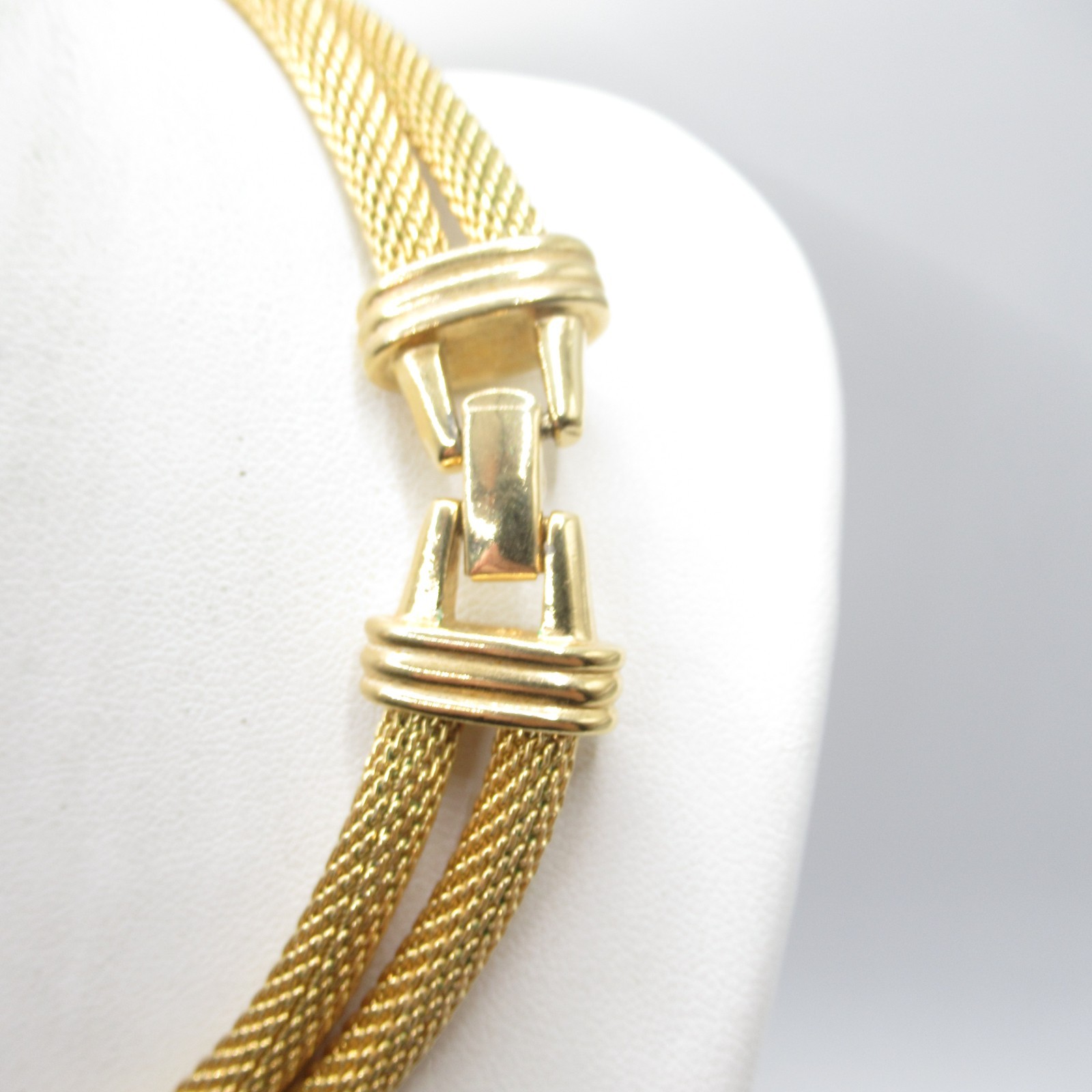 Rolled Mesh Crystal Vintage Double Strand Necklace Fashion MCM