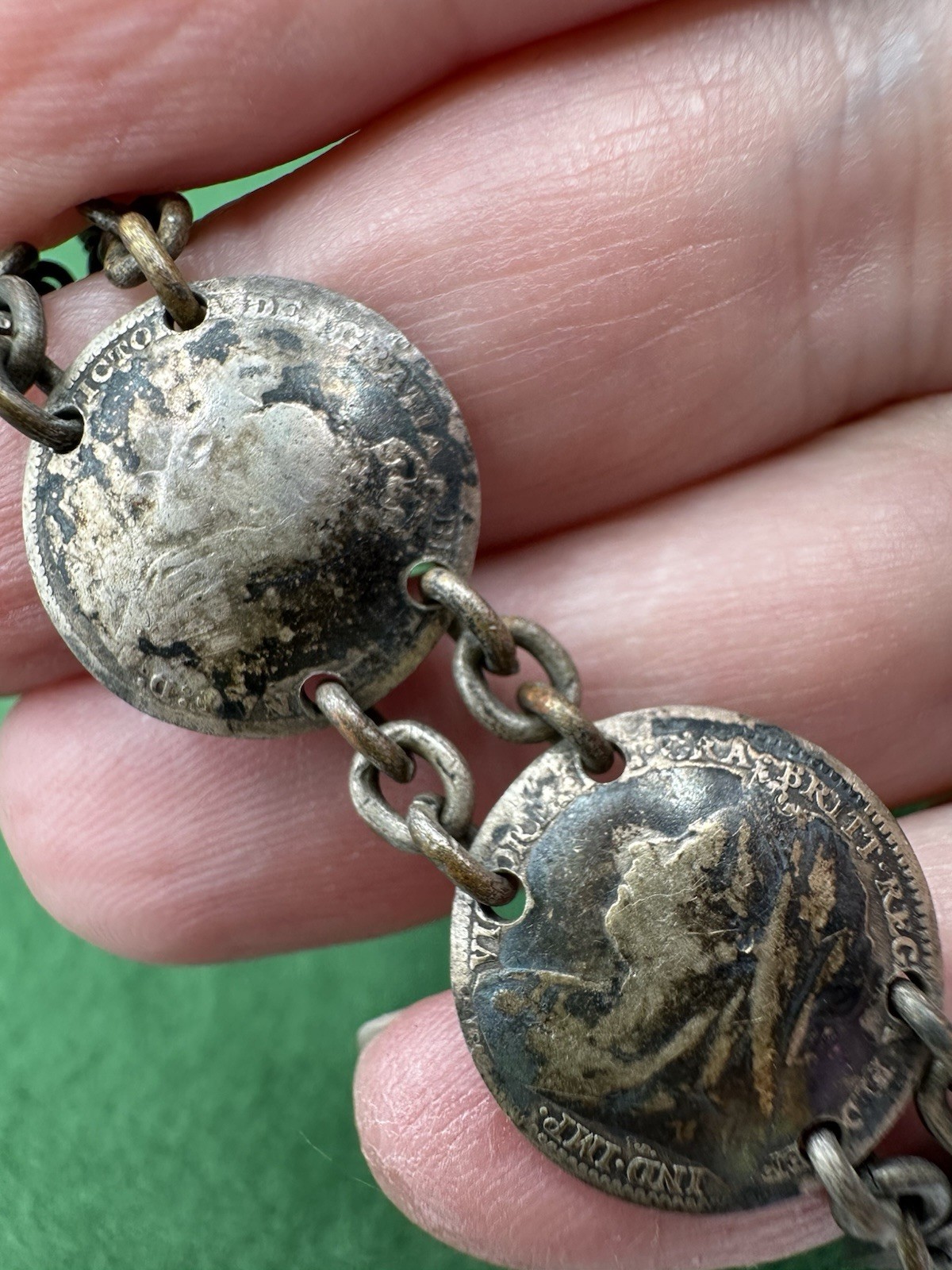 Vintage British Coin Bracelet 1944 Wren Farthing George VI WWII Era