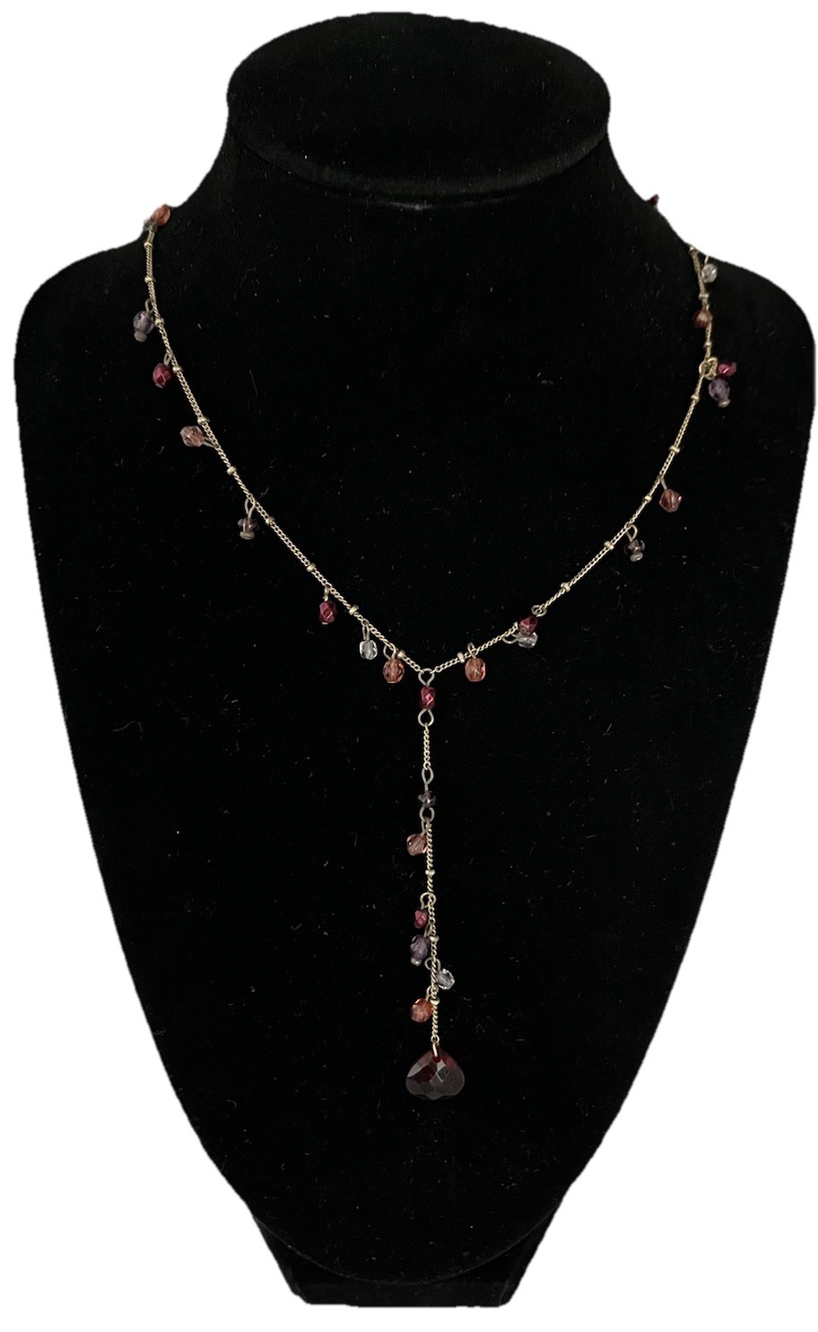 Vintage Chain Beaded, Pendant, Y-Drop Necklace Mixed Lot of 4