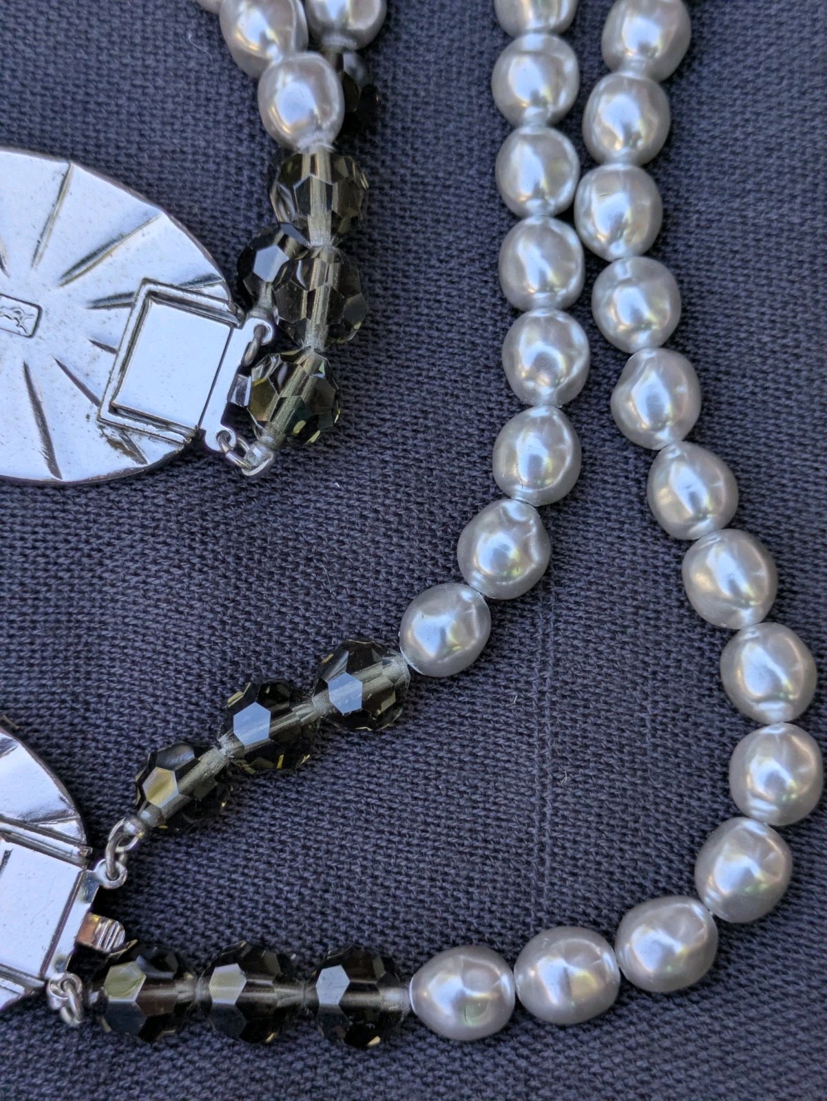Vintage YSL Yves Saint Laurent Faux Baroque Pearl Necklace & Bracelet Set C46